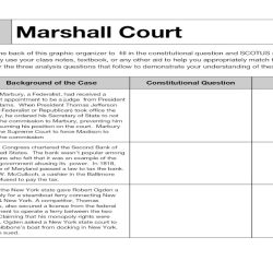 Marshall court graphic organizer answer key