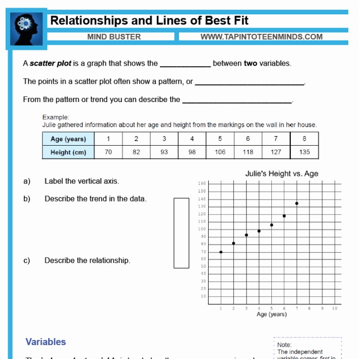 Constructing scatter plots answer key