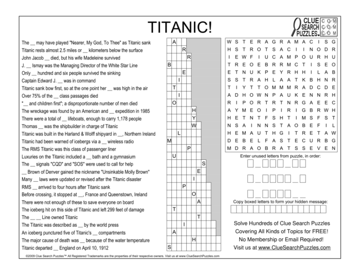 Titanic trivia questions and answers