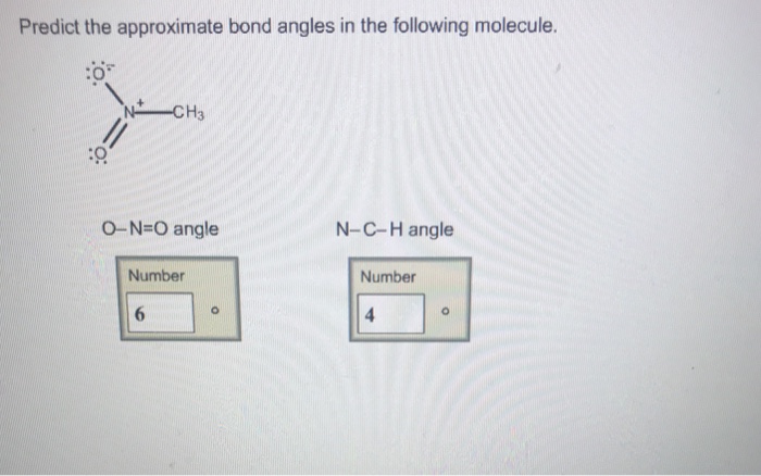 Bond angle approximate molecule predict