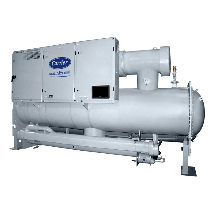 High pressure chillers use either air- or water-cooled condensers