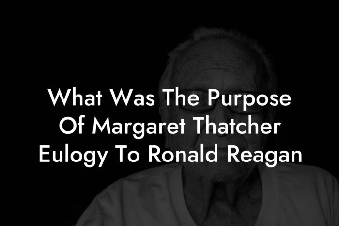 Margaret thatcher eulogy to ronald reagan rhetorical analysis